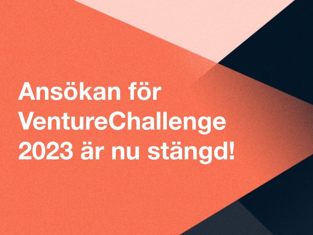 Ansökan stängd för VentureChallenge. Grafisk illustration med Uppsala universitets färger.