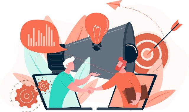 Collaboration graphics Collaboration graphic visual. Teamwork graphics.
